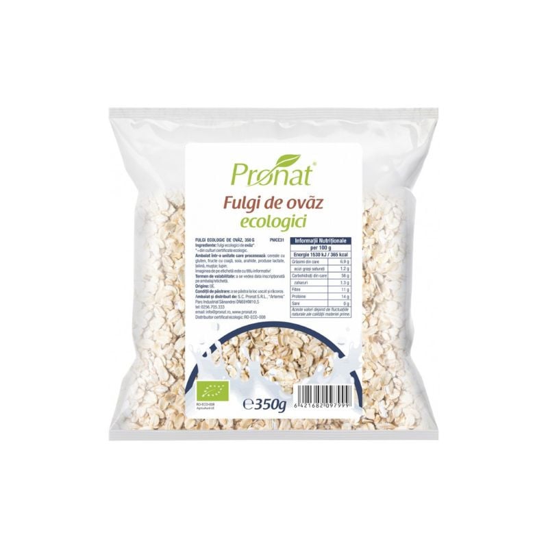 Pronat Fulgi de ovaz mari, 350g 350g imagine noua