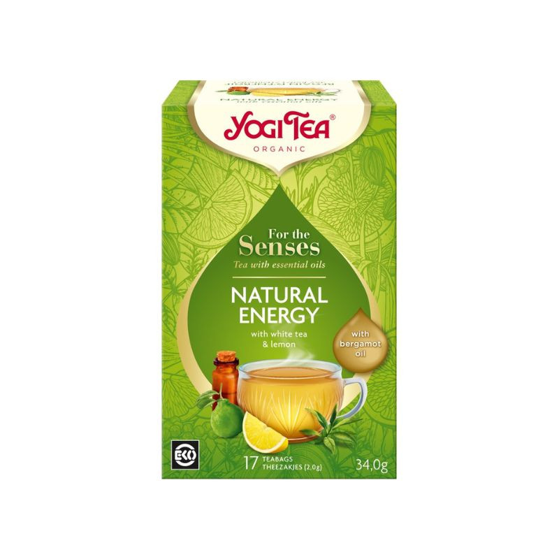 Yogi Tea Ceai cu ulei esential Natural Energy, 17 plicuri Bio