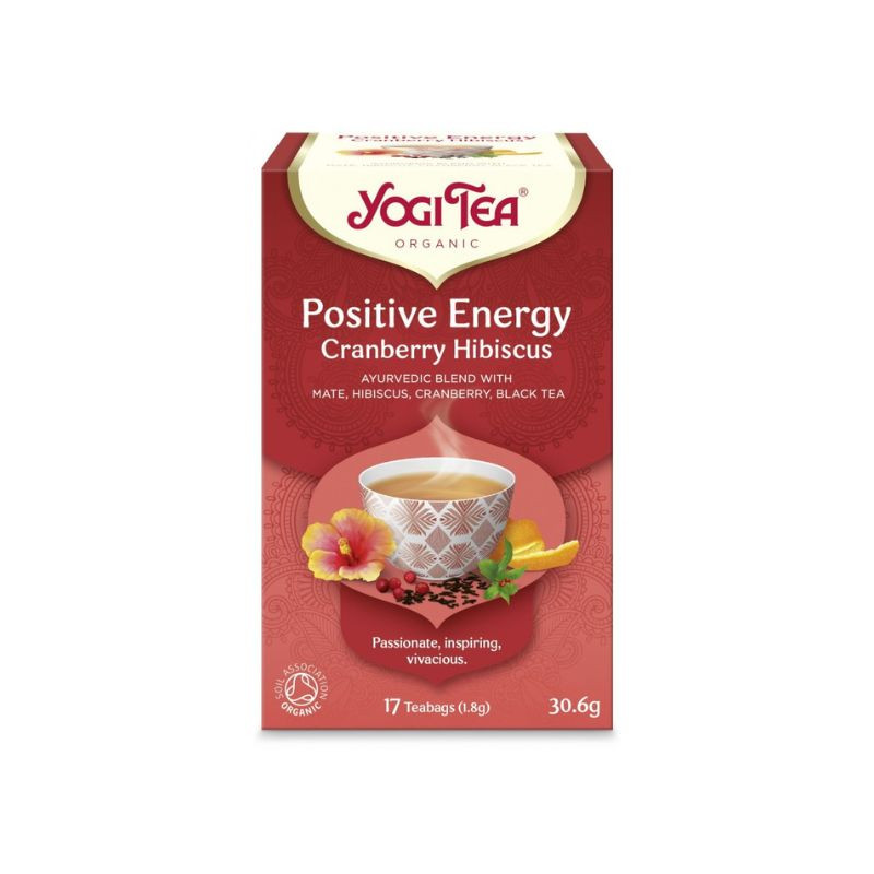 Yogi Tea Ceai Energie pozitiva cu merisor si hibiscus, 17 plicuri Bio