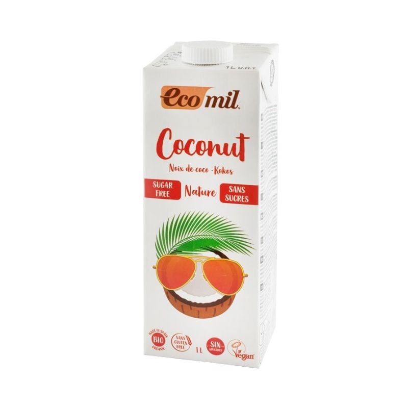 Ecomil Bautura bio din cocos fara indulcitor, 1l
