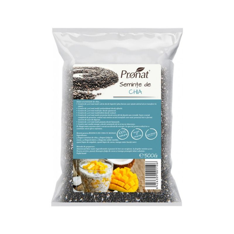 Pronat Seminte chia, 500g 500g imagine 2022