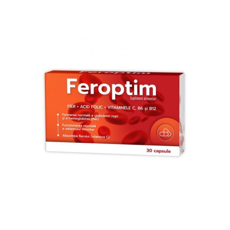 Zdrovit Feroptim, 30 capsule, cresterea imunitatii Anemie 2023-09-24