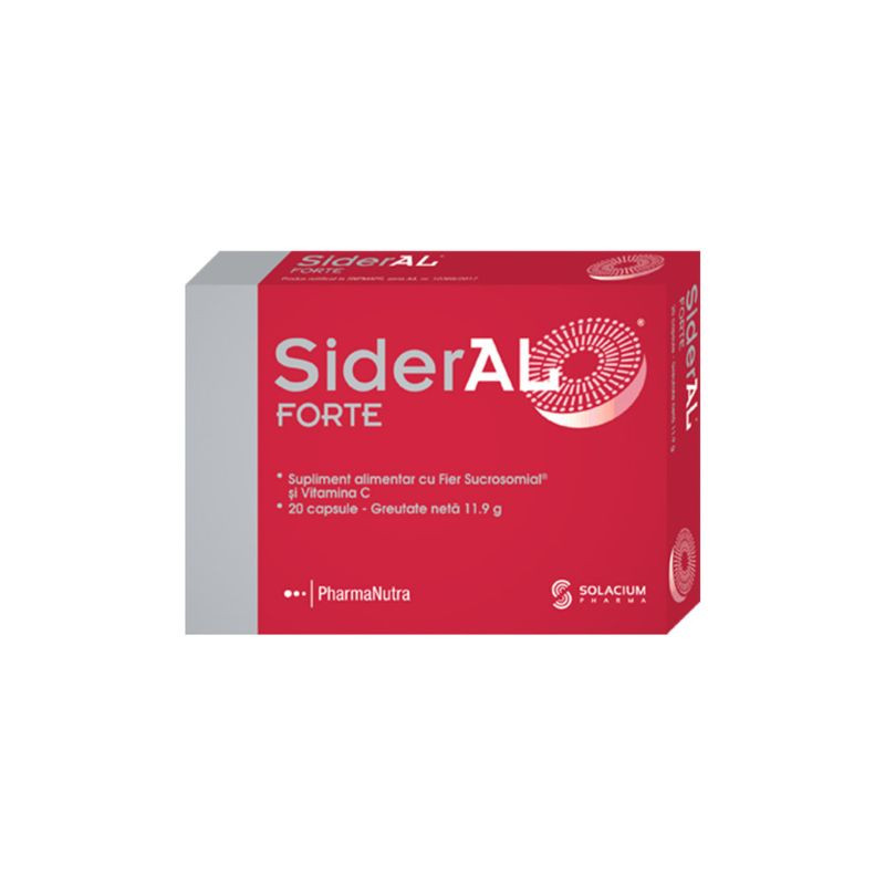 SiderAL Forte, 30 capsule, carenta de fier La Reducere Anemie