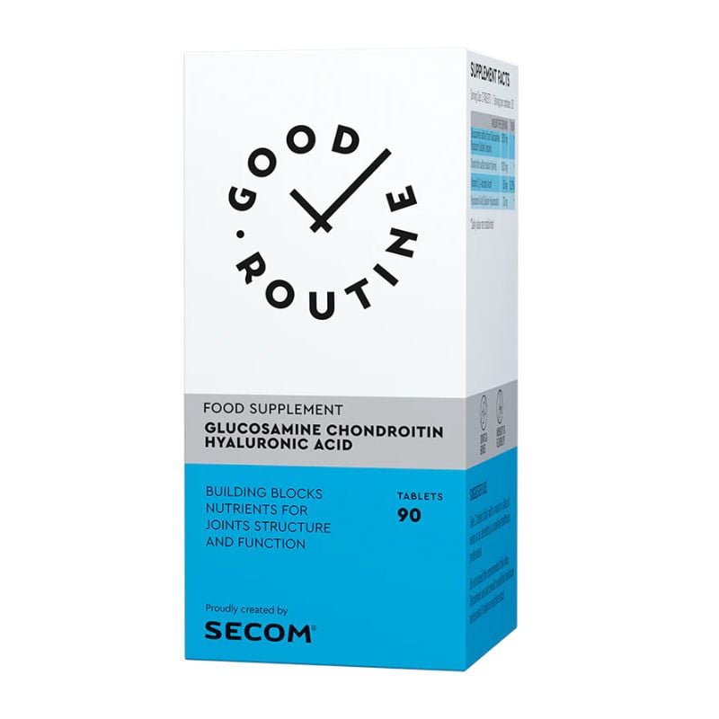 Secom good routine glucosamine chondroitin hyaluronic acid, 90 comprimate