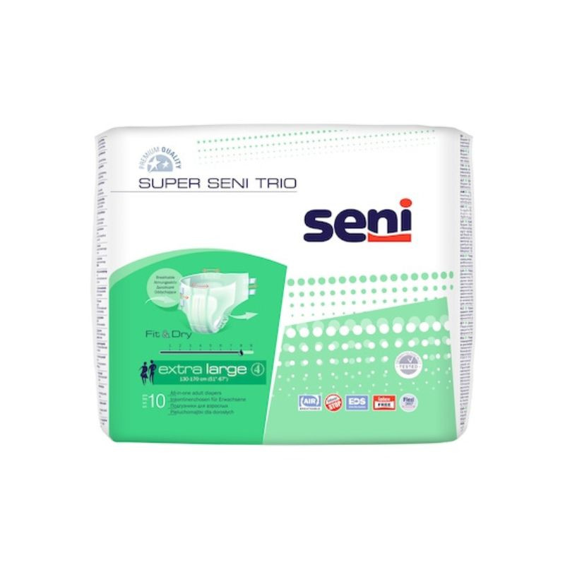 Seni Super Trio Scutece Pentru Adulti, Xl, 10 Bucati