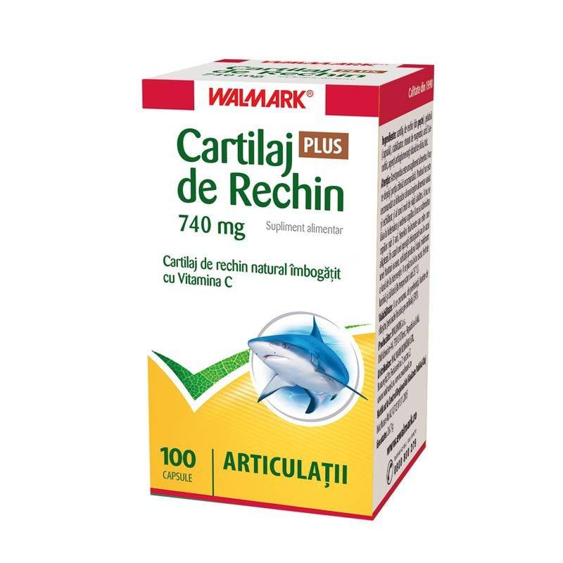 Walmark Cartilaj de Rechin Plus 740 mg cu vitamina C, 100 capsule Articulatii, oase si muschi