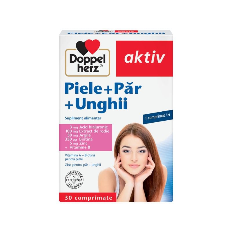 Doppelherz Aktiv Piele + Par + Unghii, 30 Comprimate