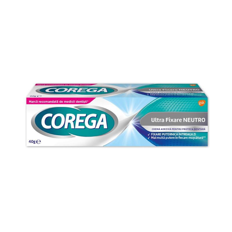 Corega Ultra Fixare Neutro Crema Adeziva Pentru Proteza Dentara, 40 G