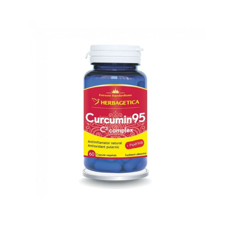Herbagetica Ginkgo Curcumin95, 60 capsule capsule imagine 2022
