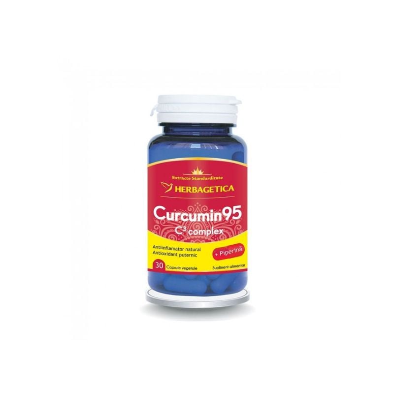 Herbagetica Ginkgo Curcumin95, 30 capsule capsule imagine 2022