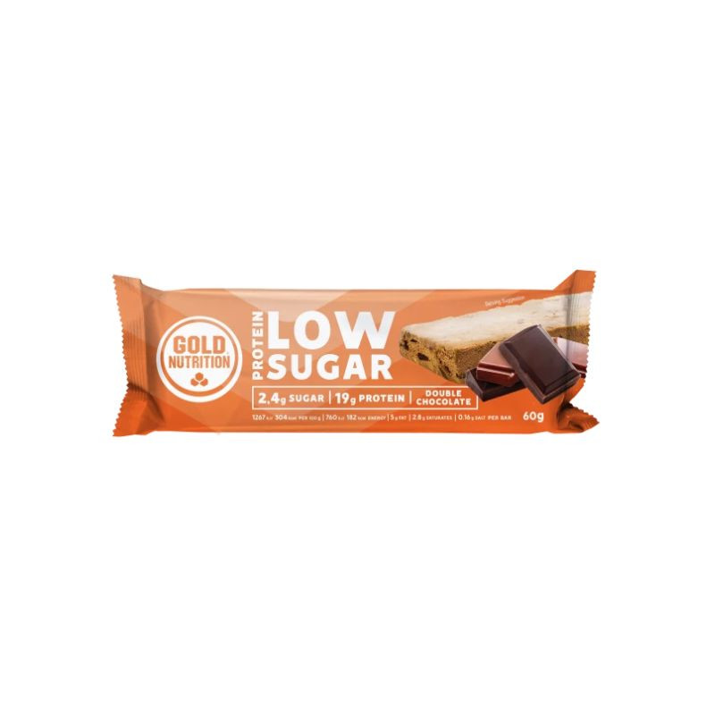 Gold nutrion baton proteic low sugar extra ciocolata, 60g
