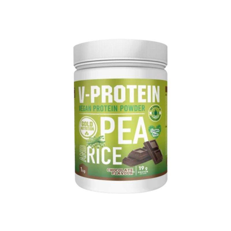 Gold nutrition pudra proteica vegetala v-protein ciocolata, 1 kg