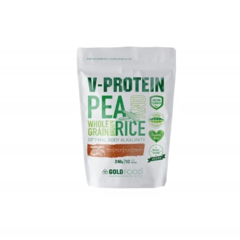 Gold Nutrition Pudra Proteica Vegetala V-protein Alune de padure, 240g 240g imagine teramed.ro