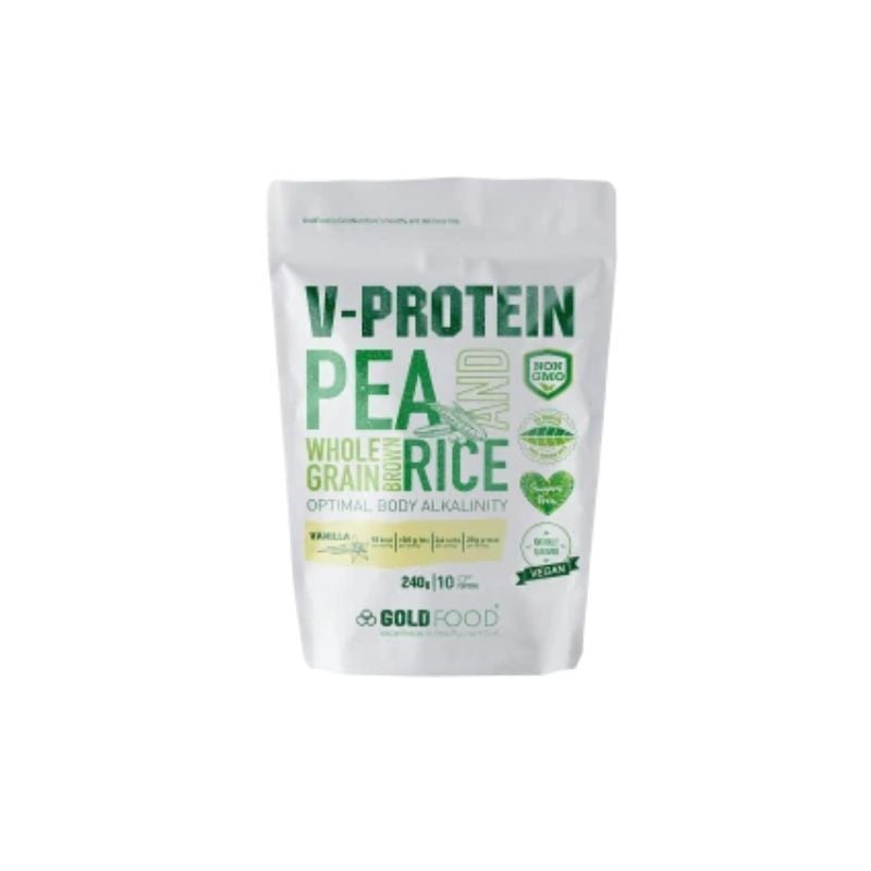 Gold Nutrition Pudra Proteica Vegetala V-protein Vanilie, 240g