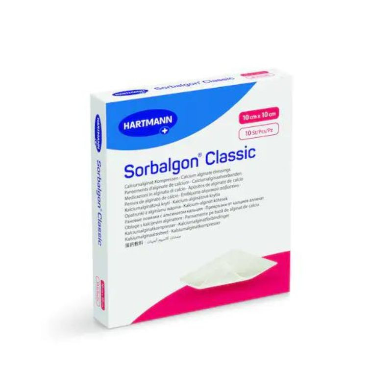 HartMann Pansament Sorbalgon Classic 10x10cm, 10 bucati 10x10cm imagine 2022