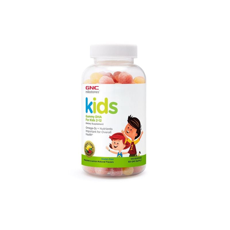 GNC Milestones Kids Gummy DHA, Acizi Grasi Omega-3, copii 2-12 Ani, 120 jeleuri