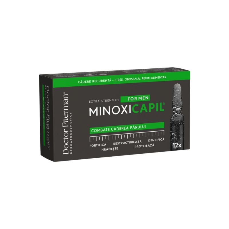 Dr. Fiterman Minoxicapil Men, 12 fiole barbati imagine 2022