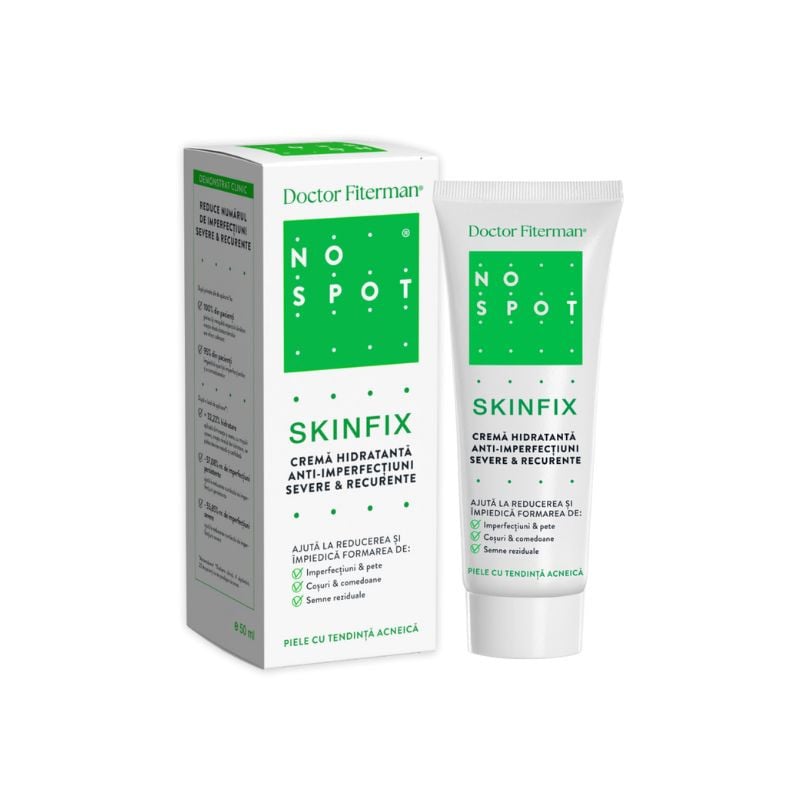 Dr. Fiterman No Spot Skinfix Crema Hidratanta Anti-imperfectiuni, 50 Ml