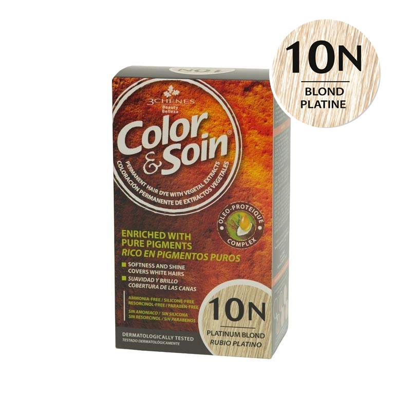 Vopsea de par blond platine 10N, Color&Soin