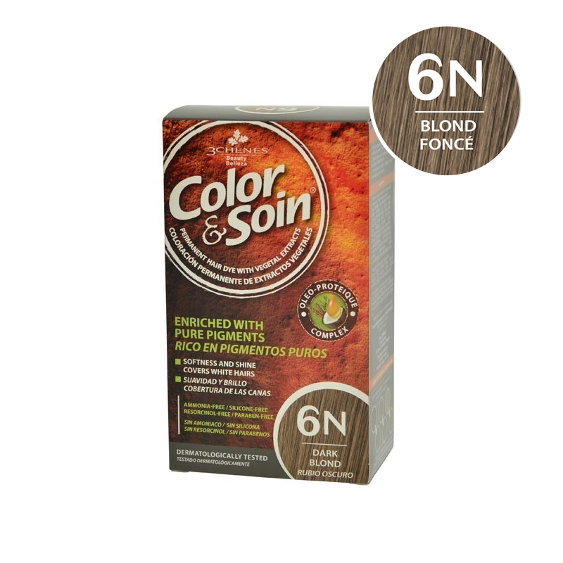 Vopsea de par blond fonce 6N, Color&Soin
