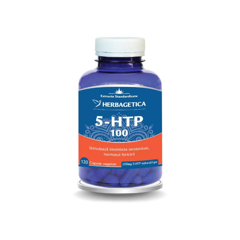 Herbagetica 5 HTP 100 zen forte, 120 capsule