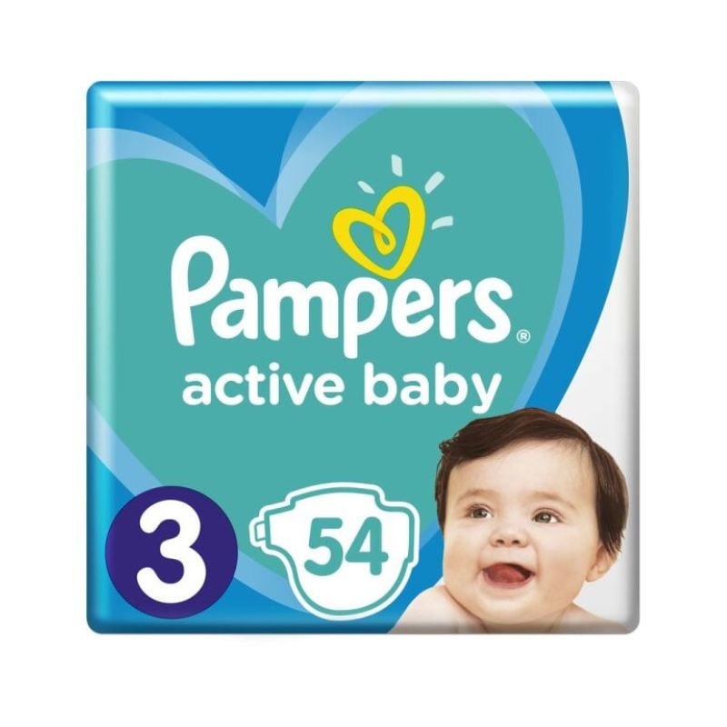 Pampers Scutece Active Baby Marimea 3, 6-10kg, 54 Bucati