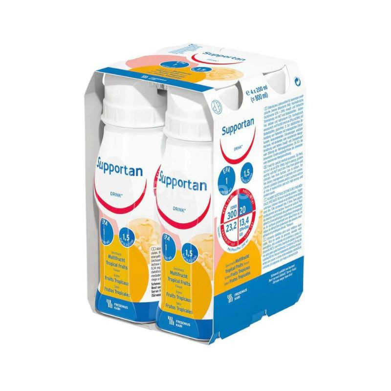 Supportan Drink fructe tropicale, 4 flacoane EasyBottle, 200 ml 200% imagine noua