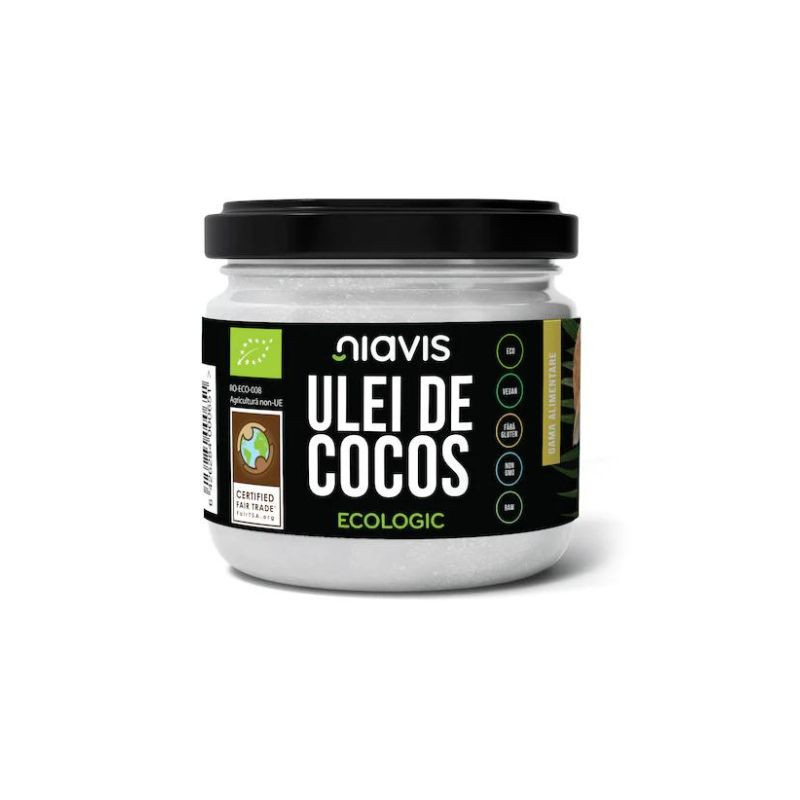 Niavis Ulei de Cocos Extra Virgin Ecologic BIO, 200ml 200ml imagine noua
