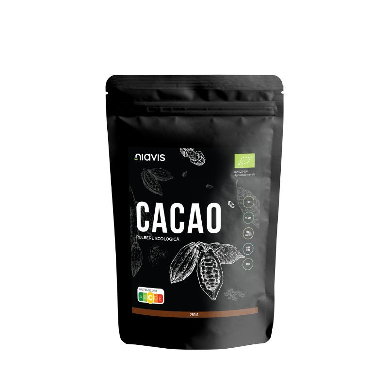 Niavis Cacao Pulbere RAW Ecologica Bio, 250g 250g imagine 2022
