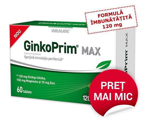 W GinkoPrim Max 120 mg, 60 tablete 120 imagine noua