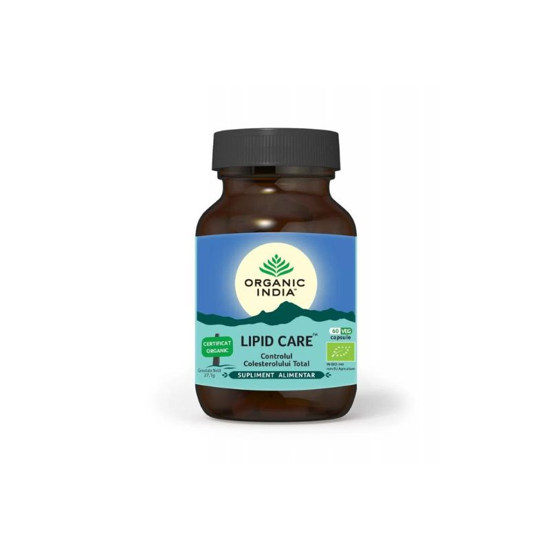 ORGANIC INDIA Lipid Care, 60 capsule vegetale BIO imagine teramed.ro