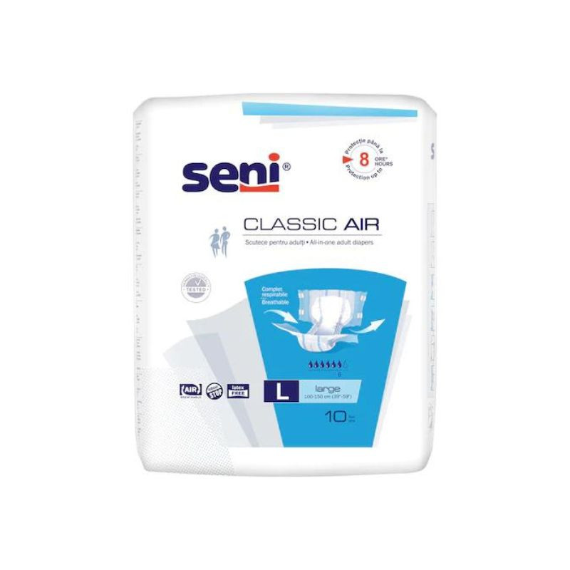 Seni Classic Air Scutece Pentru Adulti Large, 10 Bucati