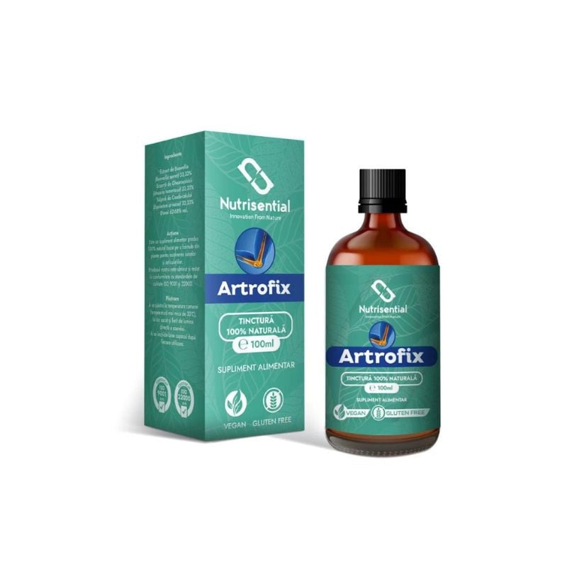 Nutrisential Artrofix Tinctura Pentru Sistem Osos Si Articulatii, 100ml