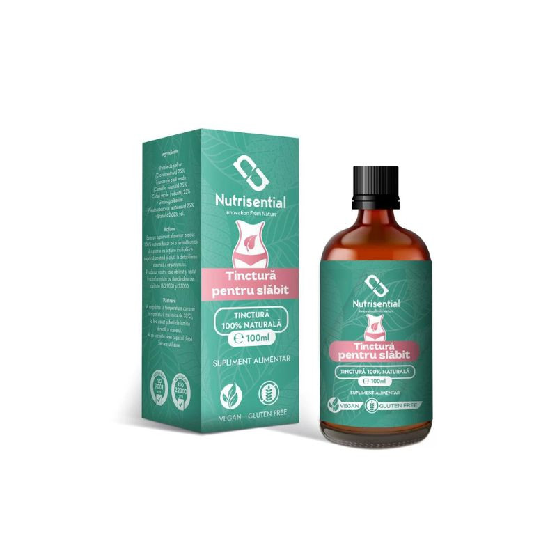 Nutrisential Tinctura pentru slabit naturala, 100ml 100ml imagine noua