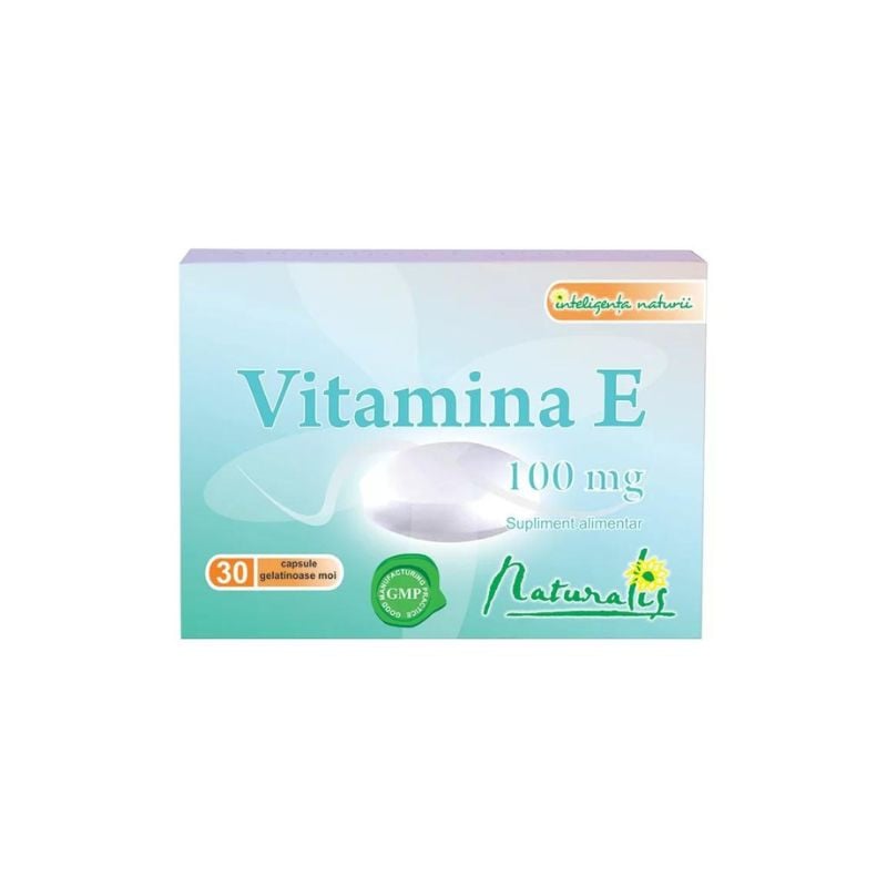 Naturalis Vitamina E 100mg, 30 capsule 100mg imagine teramed.ro