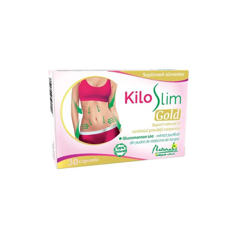 Naturalis KiloSlim Gold, 30 capsule Detoxifiere si Tranzit intestinal