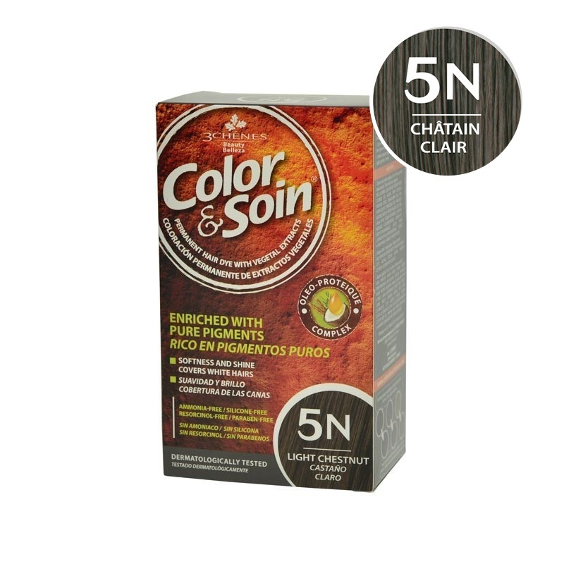 Vopsea de par chatain clair 5N, Color&Soin