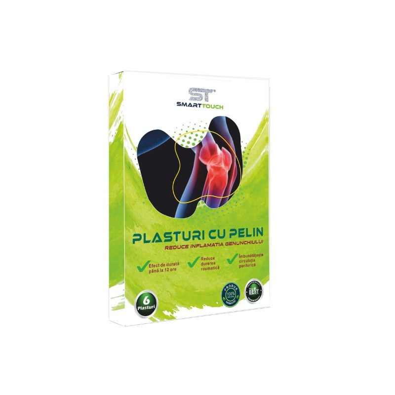 Smart Touch Plasturi cu Pelin, Reduce Inflamatia Genunchiului, 6 plasturi Dispozitive
