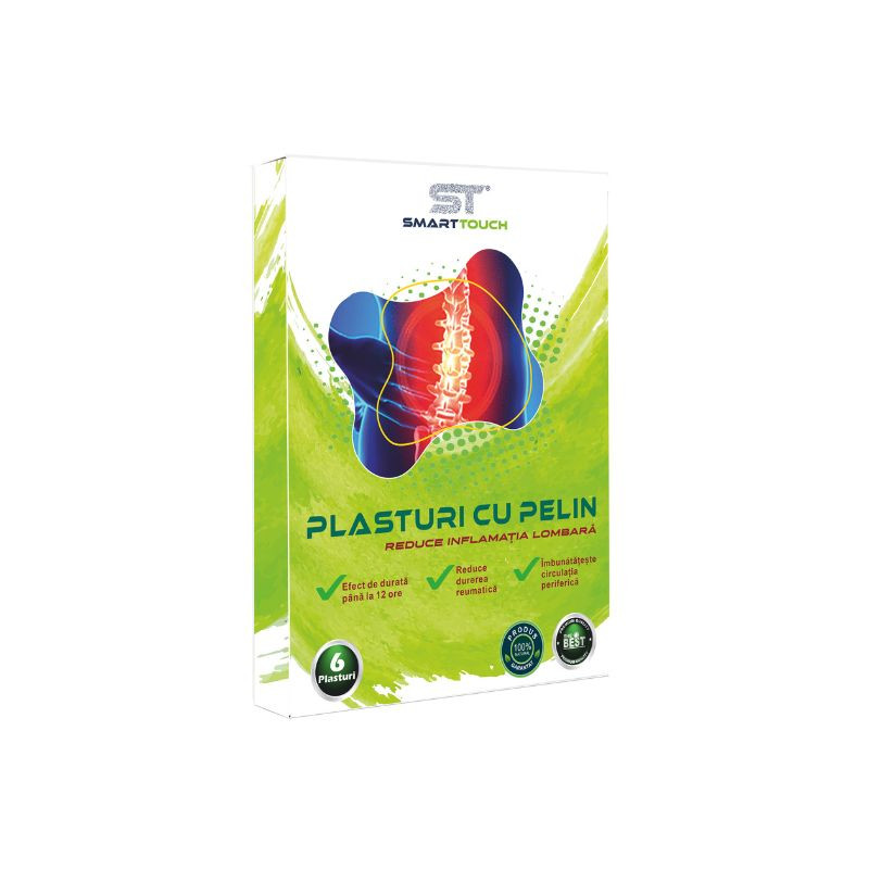 Smart Touch Plasturi cu Pelin, Reduce Inflamatia zonei Lombare, 6 plasturi Dispozitive imagine 2022