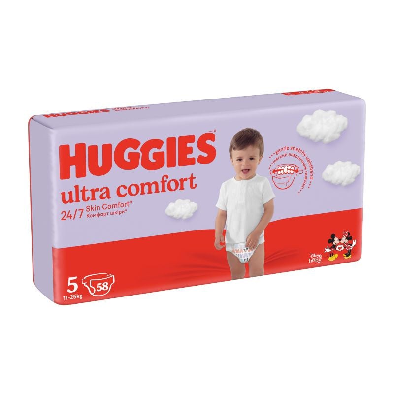 Huggies Scutece Ultra Comfort Mega, Nr.5, 12-22kg, 58 bucati 12-22kg imagine noua
