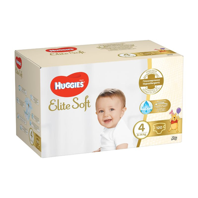 Huggies Scutece Elite Soft Box, Nr.4, 8-14kg, 120 bucati clasice 2023-09-22