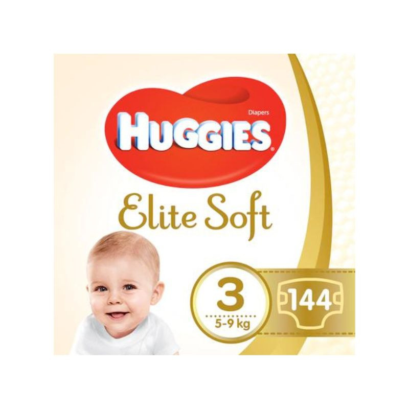 Huggies Scutece Elite Soft Box, Nr.3, 5-9kg, 144 bucati 144 imagine noua