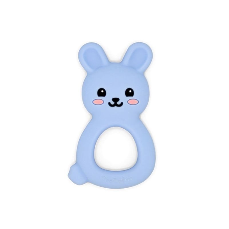 Jucarie silicon Bunny Doo Pastel Blue, 1 bucata blue imagine noua