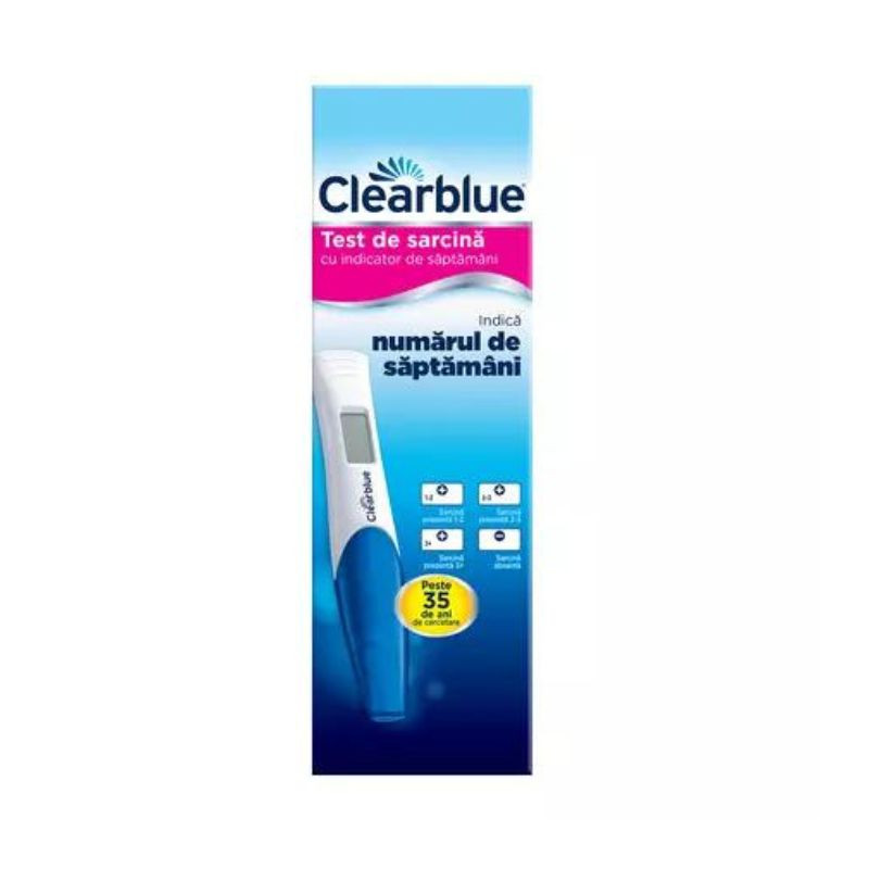 Clearblue Test de sarcina cu indicator de saptamani, 1 bucata bucata imagine noua