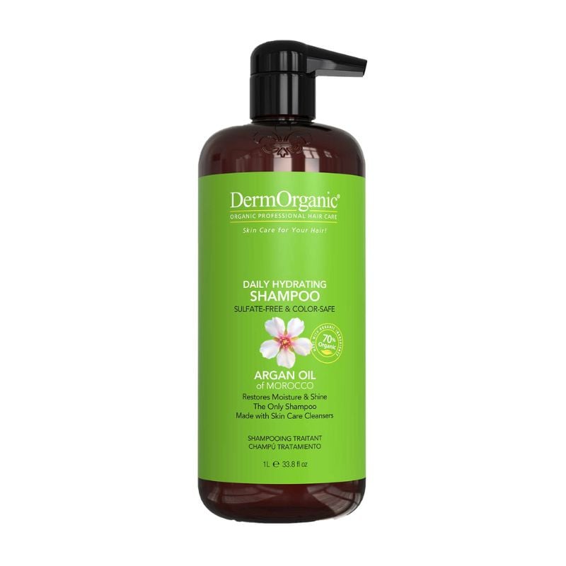 DermOrganic Sampon conditionator zilnic 70% organic cu ulei de argan, 1 L 