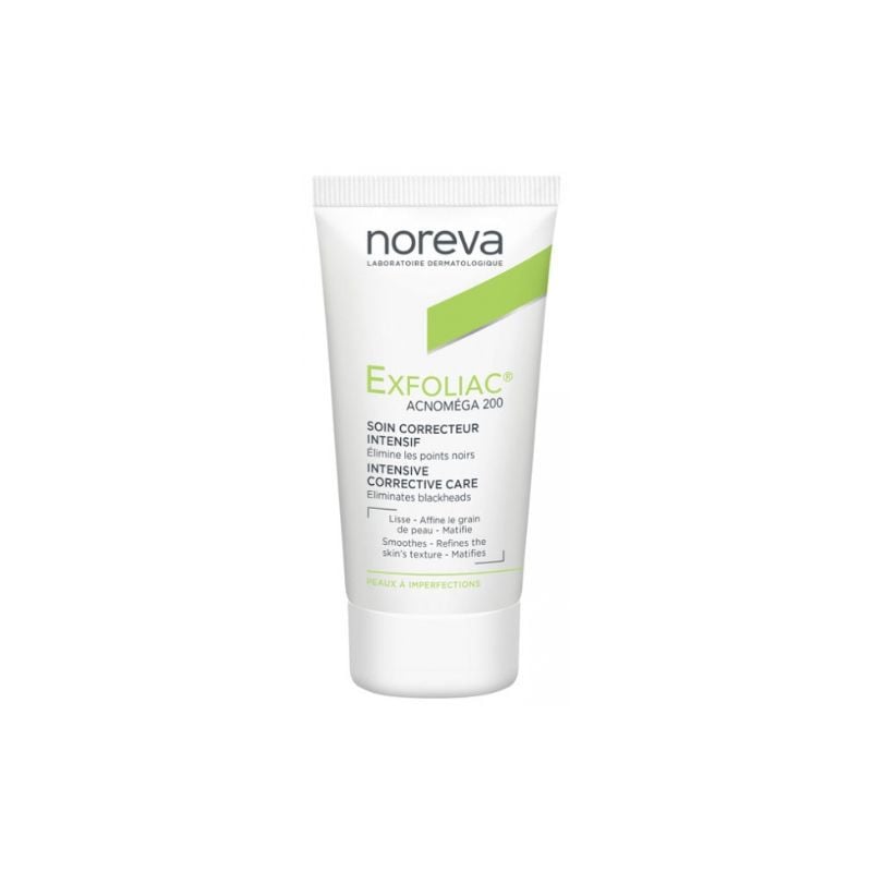 Noreva Exfoliac Acnomega 200 Crema Corectoare Intensiva Pentru Ten Acneic, 30ml