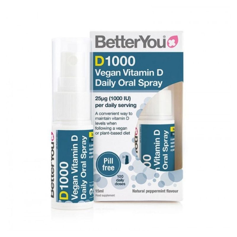 Spray oral vegan cu vitamina D, 1000UI, 15ml, BetterYou 1000UI imagine 2022