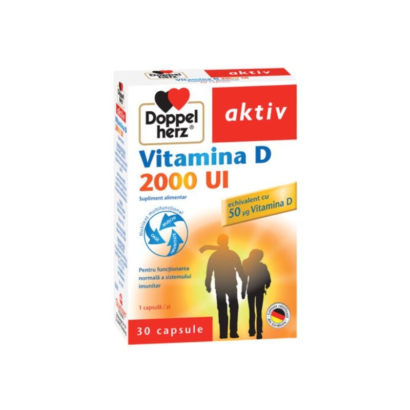 Aktiv Vitamina D 2000 UI, 30 capsule, Doppelherz 2000