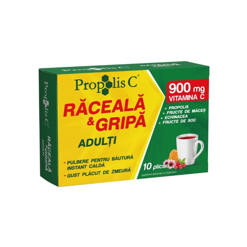 Propolis C raceala si gripa adulti, 10 plicuri, Fiterman Pharma adulti