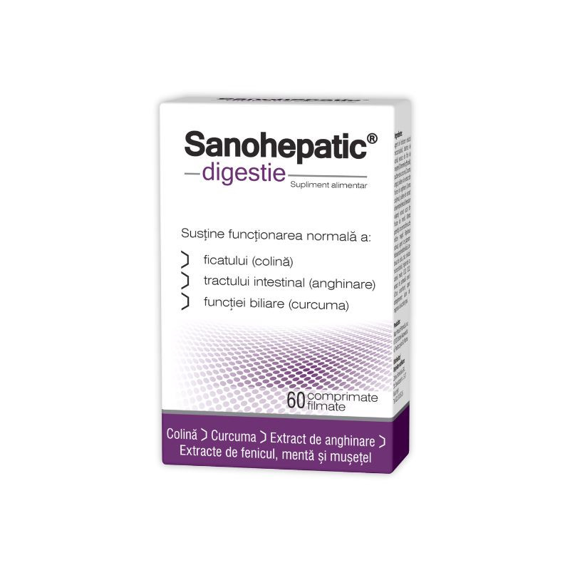 Sanohepatic DIGESTIE, 60 comprimate, Zdrovit Hepatoprotectoare 2023-09-22